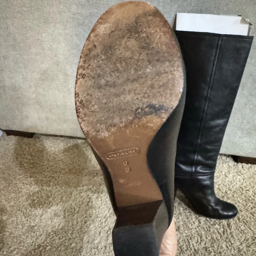 Coach Leather Therese Boots. - Picture 3 of 6